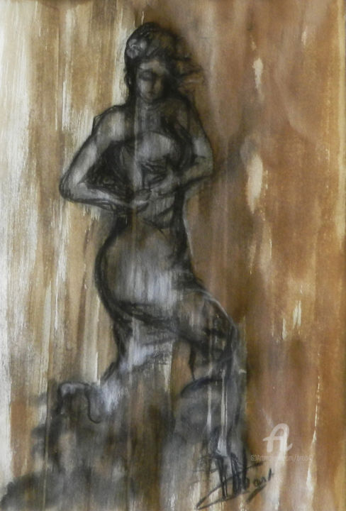 Drawing titled "sev52" by C'Robart, Original Artwork, Chalk