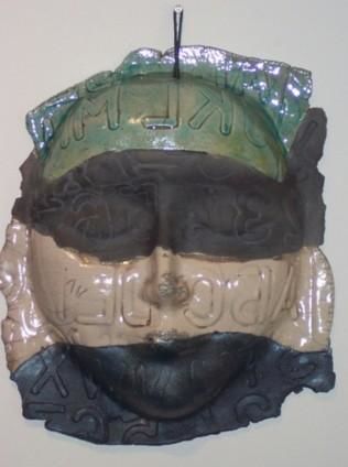 Sculpture intitulée "Mental Mask" par Miriam Aroeste, Œuvre d'art originale
