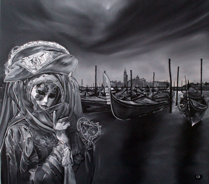 Картина под названием ""From Venice with l…" - Alexey Aronov, Подлинное произведение искусства, Масло