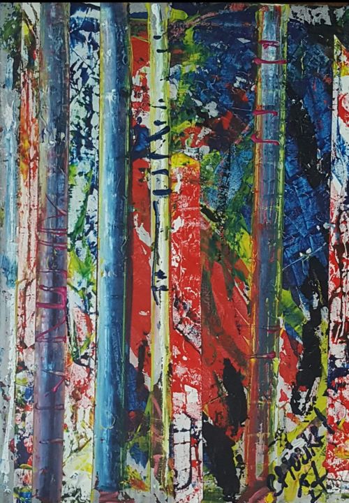 Peinture intitulée "Ama" par Mostafa Choukri, Œuvre d'art originale