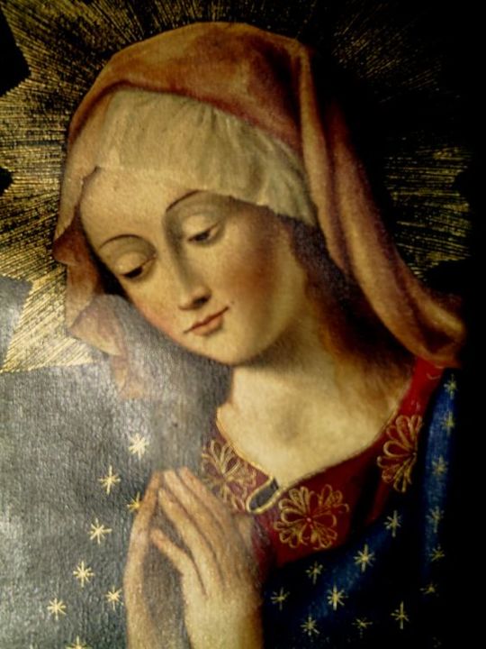 Pintura titulada "Virgin Mary" por Enrique Arrieta, Obra de arte original