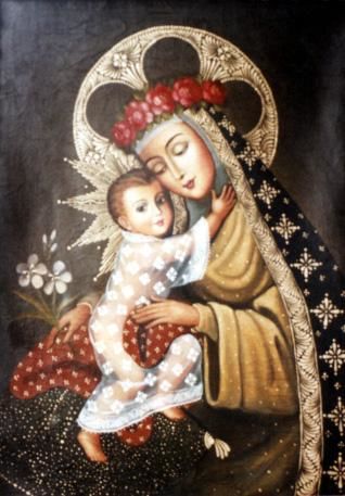 Pintura titulada "Saint Rose of Lima…" por Enrique Arrieta, Obra de arte original