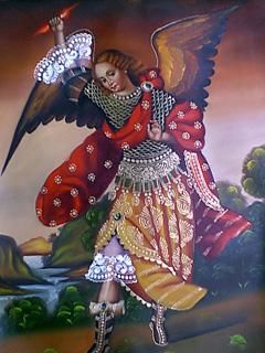 Painting titled "Archangel Zadkiel" by Enrique Arrieta, Original Artwork, Other