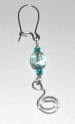 Design titled "blue twist earrings" by Allisa Rundle, Original Artwork