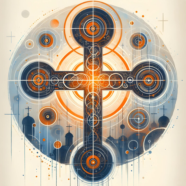 Arte digital titulada "Échos Spirituels: L…" por Arscena, Obra de arte original, Pintura Digital