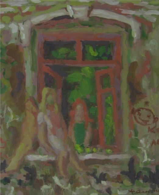 Painting titled "Летний вечер" by Vladimir Arsionov, Original Artwork, Oil