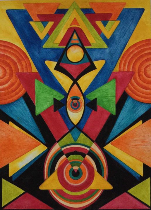 Painting titled "Velocity" by Arshad Khan, Original Art, Watercolor