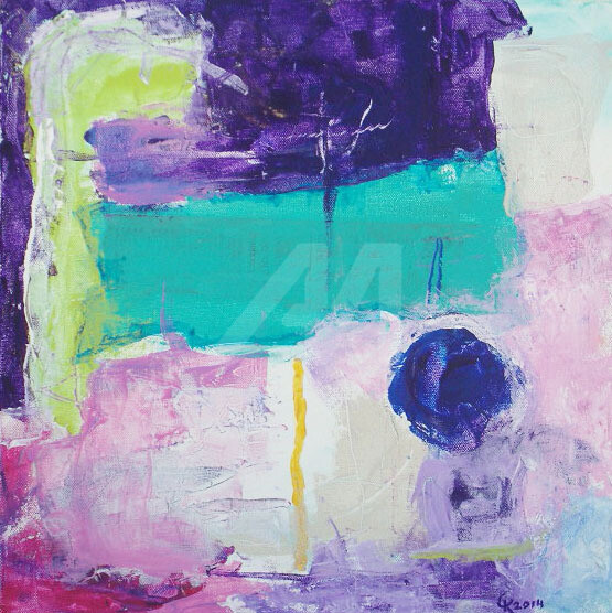Painting titled "the-moon-the-lake-a…" by Cathrine Karlsson, Original Art, Acrylic