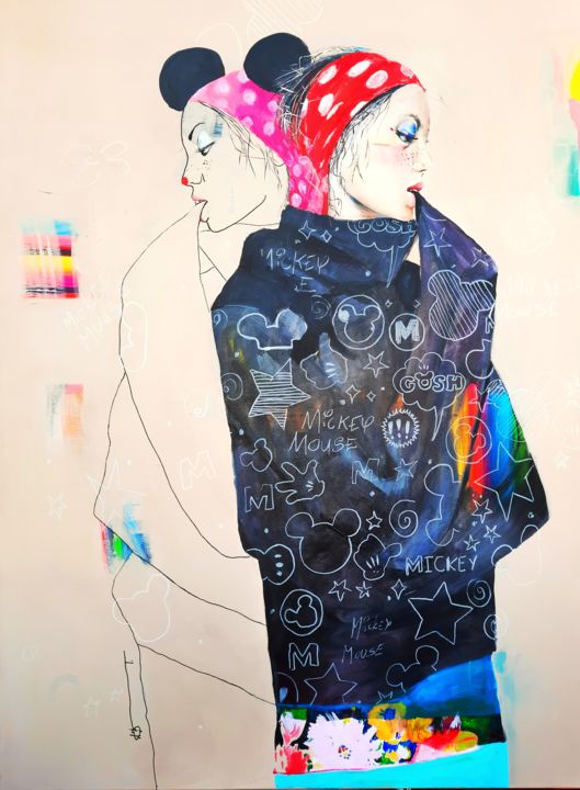 Картина под названием "To cała ja 3" - Agnieszka Banasiak, Подлинное произведение искусства, Акрил