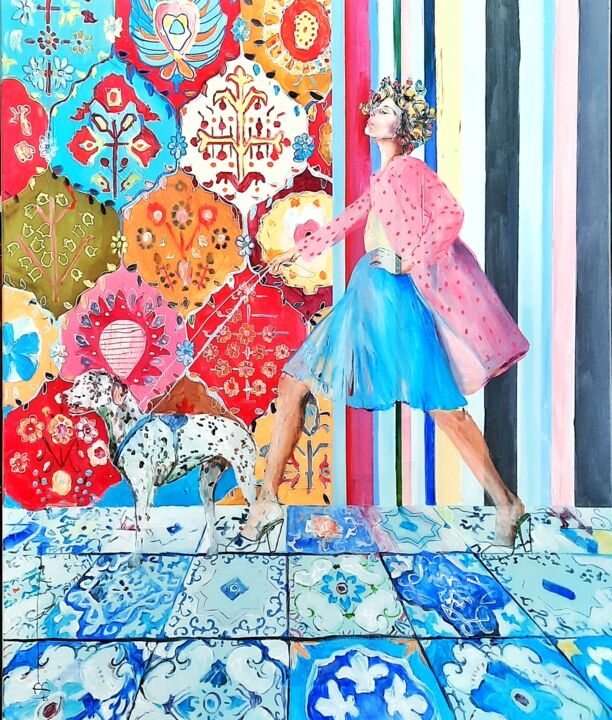 Malarstwo zatytułowany „W drodze do szczęśc…” autorstwa Agnieszka Banasiak, Oryginalna praca, Akryl