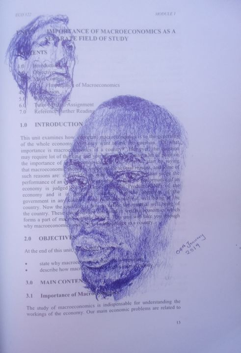 Drawing titled "Pen Sketch ~ Titled…" by Affordable Art, Original Artwork, Ballpoint pen