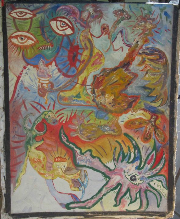 Schilderij getiteld "Стремится к прозрач…" door Sergei Aganov, Origineel Kunstwerk, Olie
