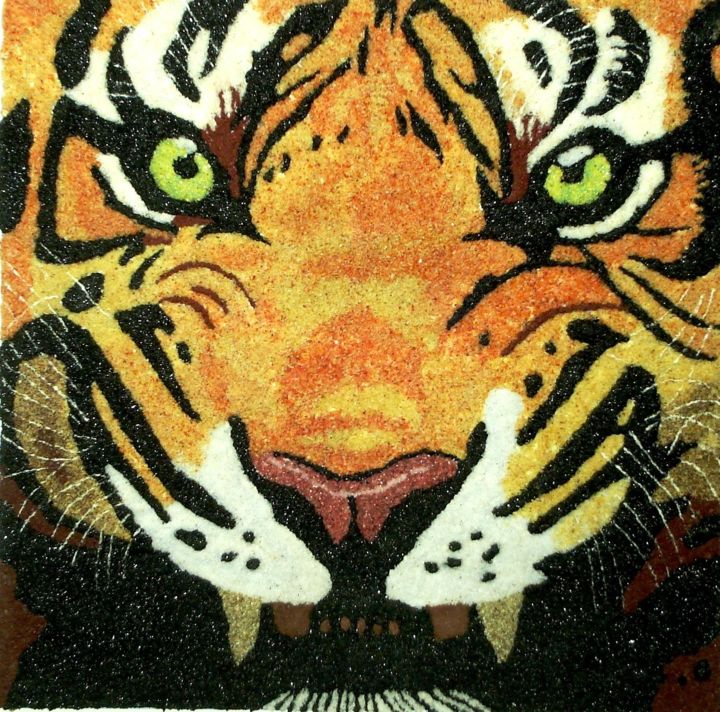 Artcraft titled "087-tiger.jpg" by Helder Zunguene, Original Artwork, Jewelry