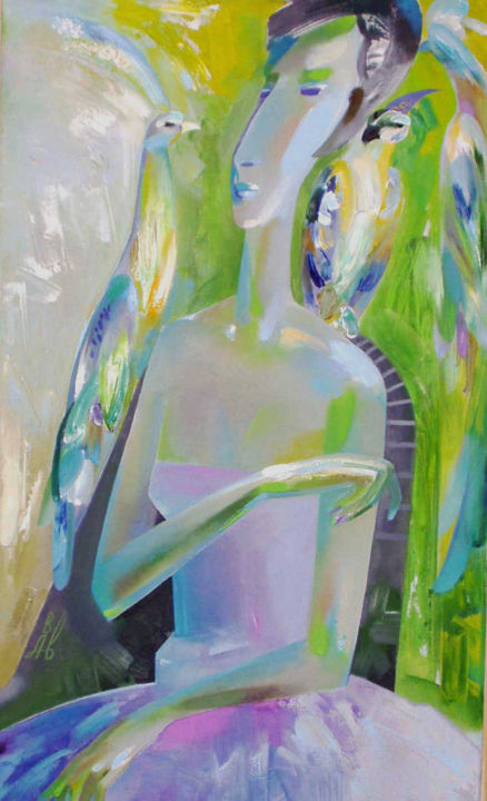 Картина под названием "нетанцующая балерина" - Валентина Аверкина, Подлинное произведение искусства