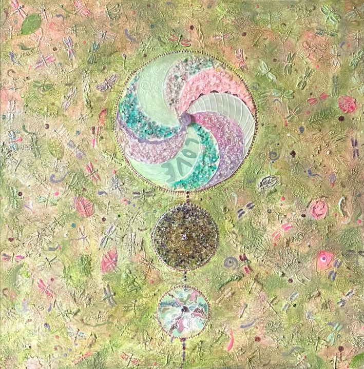 Pittura intitolato "Garden Breeze (Mixe…" da Ayda Alp, Opera d'arte originale, Acrilico