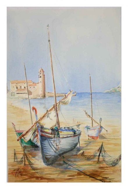 绘画 标题为“Dan - Collioure” 由Dan, 原创艺术品