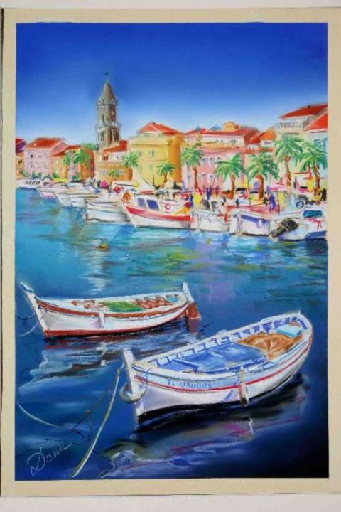 Painting titled "Dan - Port de Sanary" by Dan, Original Artwork