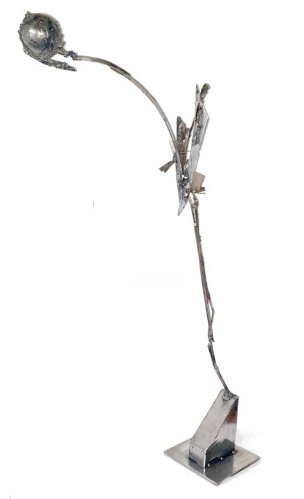 Sculpture intitulée "Equilibre" par Ceëm, Œuvre d'art originale, Acier inoxydable