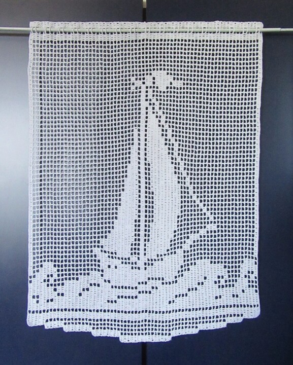 Arte têxtil intitulada "Brises-vues rideaux…" por Art Création Crochet Tricot, Obras de arte originais, Fio