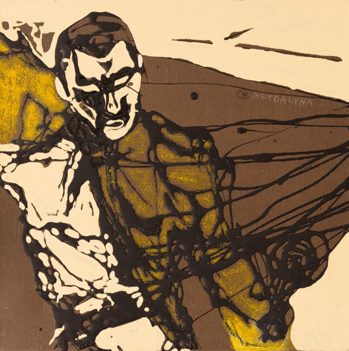 Pintura titulada ""Freddie Mercury",…" por Art Dalyna, Obra de arte original, Esmalte Montado en Bastidor de camilla de made…