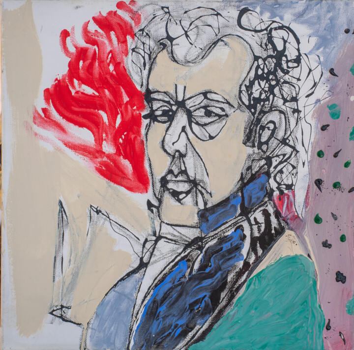 Pintura titulada "Моцарт ? Бетховен ?" por Art Dalyna, Obra de arte original, Acrílico Montado en Bastidor de camilla de mad…