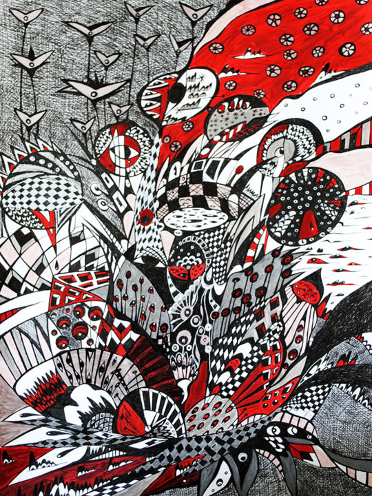 Peinture intitulée "Картина «Подсолнухи…" par Irina Shumskaia, Œuvre d'art originale, Crayon Monté sur Châssis en bois