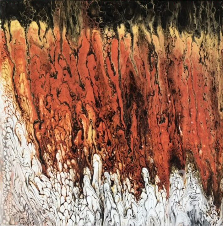 Peinture intitulée "A Lava" par Art Estanislau, Œuvre d'art originale, Acrylique