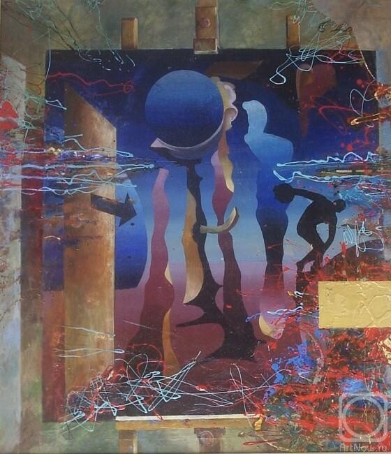 Картина под названием "Рождение образа" - Art From Mantulin, Подлинное произведение искусства, Масло