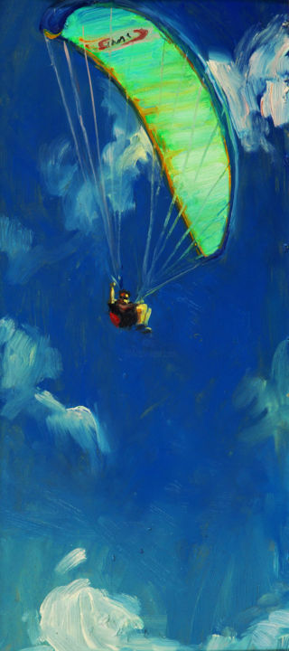 Malerei mit dem Titel "AT THE ALTITUDE OF…" von Vladimir Grigoryan, Original-Kunstwerk, Öl