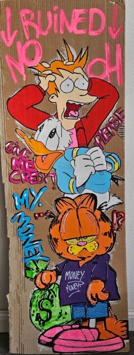 Painting titled "OH NO !! CARTON POP…" by Art Hugo, Original Artwork, Acrylic