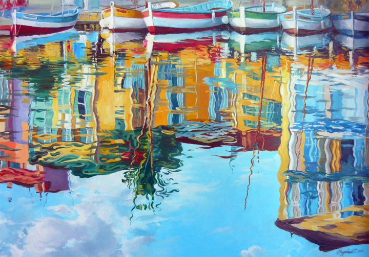 Pintura titulada "Reflection" por Sergey Kudryavtsev, Obra de arte original, Oleo