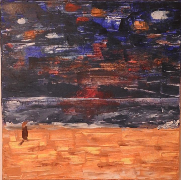 Malerei mit dem Titel "Sehnsucht nach Meer" von Johannes Mohr, Original-Kunstwerk, Acryl
