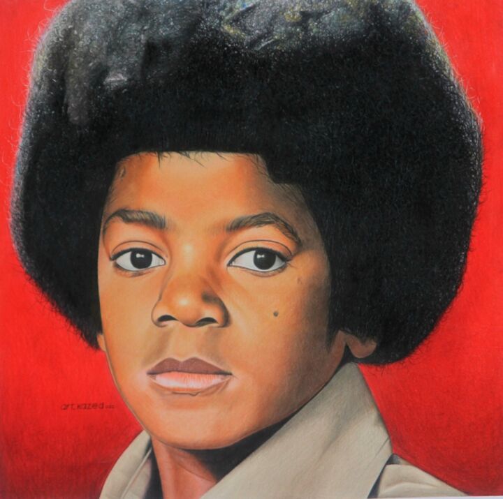 Drawing titled "Portrait of Michael…" by Art Kazed, Original Artwork, Pencil