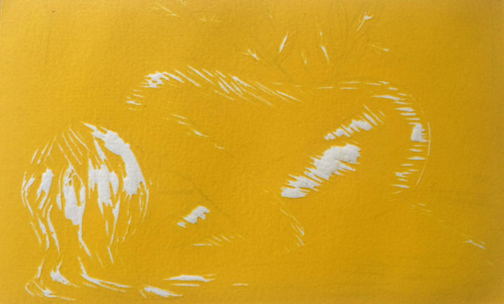 Incisioni, stampe intitolato "groc1.jpg" da Laya Garcia, Opera d'arte originale, Xilografia
