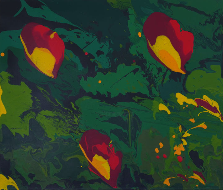 Painting titled "Тюльпаны" by Mary Mart, Original Art, Acrylic