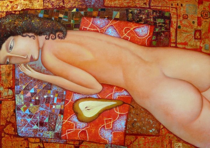 Painting titled "Naked" by Aleksandr Silimov, Original Artwork, Oil