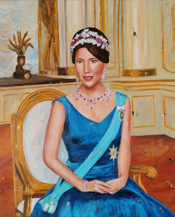 Schilderij getiteld "Princess Mary" door Petar Šibenik, Origineel Kunstwerk, Olie