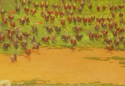 Malarstwo zatytułowany „Battle of the army…” autorstwa Eugenie Sizov, Oryginalna praca, Olej