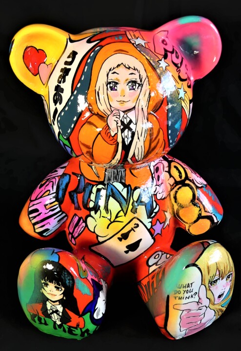 "ourson pop manga" başlıklı Heykel Art So Design tarafından, Orijinal sanat, Rezine