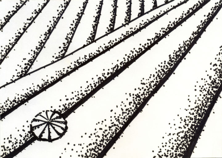 Рисунок под названием "Japanese tea planta…" - Ольга Смирнова, Подлинное произведение искусства, Маркер