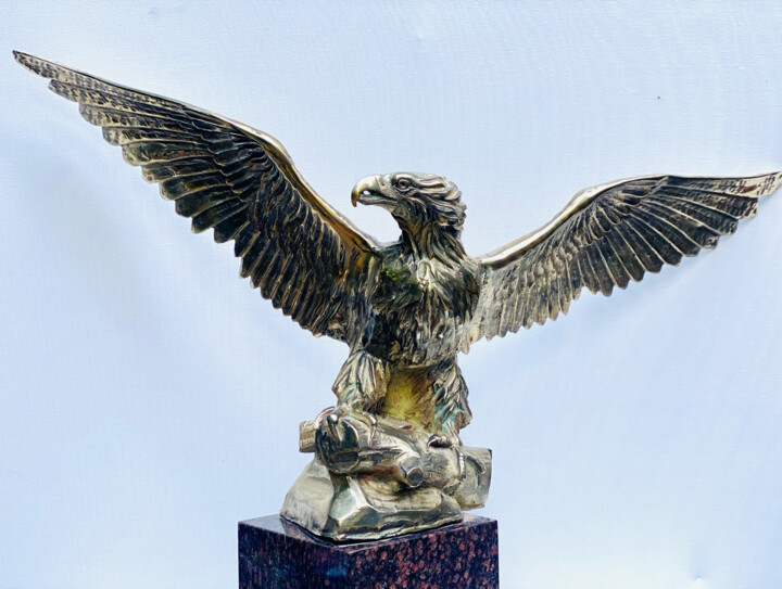 Scultura intitolato "GREAT EAGLE" da Art Vladi, Opera d'arte originale, Bronzo