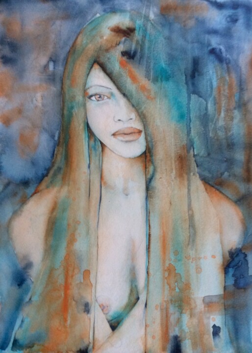 Peinture intitulée "Cococaline" par Art-Water, Œuvre d'art originale, Aquarelle