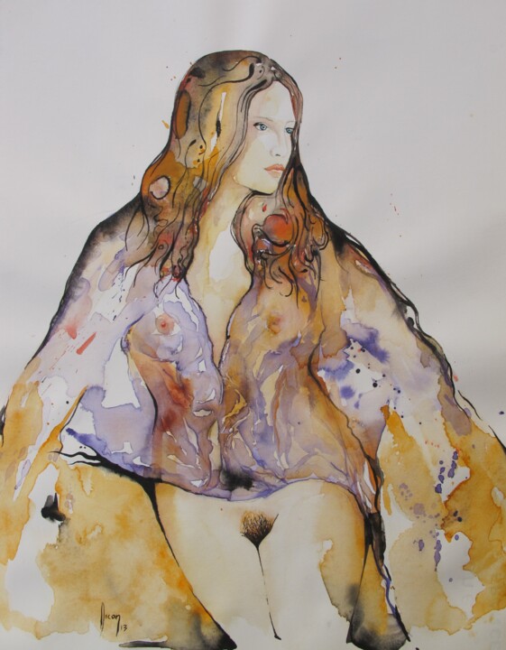 Painting titled "Envole" by Art-Water, Original Artwork, Watercolor