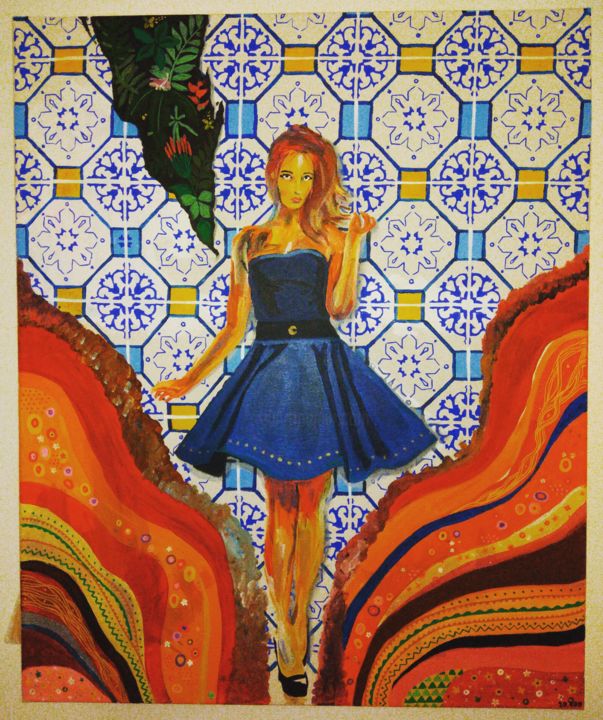 绘画 标题为“Belleza” 由Vincent Tricarico (20.100), 原创艺术品, 丙烯