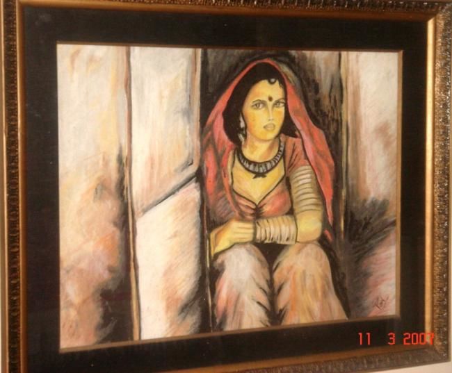 Malerei mit dem Titel "intezaar-aasha" von Pari, Original-Kunstwerk