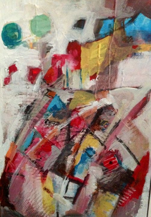 Peinture intitulée "subway.jpg" par Alia Kateb, Œuvre d'art originale