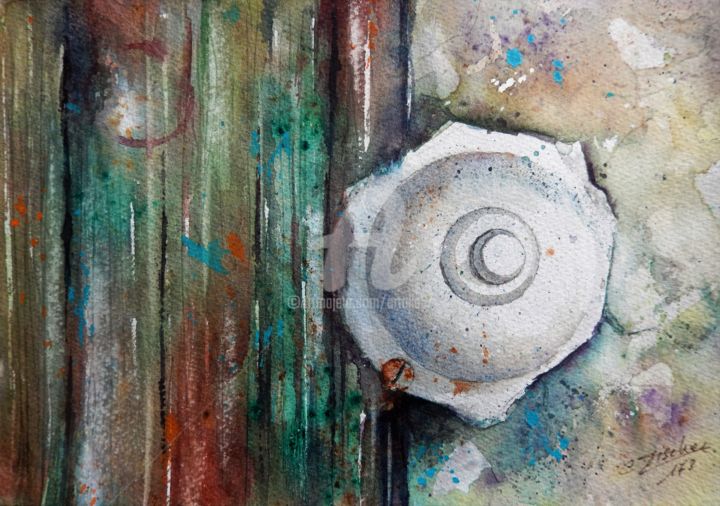 Peinture intitulée "rallumer le passé" par Chantal Fischer, Œuvre d'art originale, Aquarelle