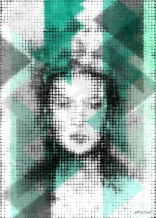 Digital Arts titled "Frida Khalo 3" by Isabelle Cussat (Artassuc), Original Artwork, Photo Montage