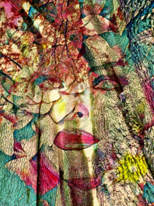Arte digital titulada "Linda Evangelista" por Isabelle Cussat (Artassuc), Obra de arte original, Foto-montaje