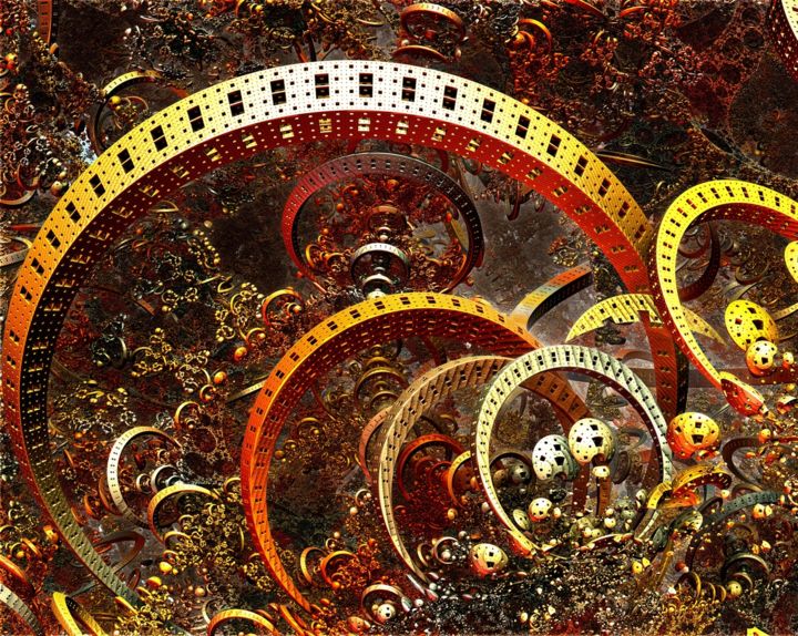 Arts numériques intitulée "Les anneaux" par Artauxmurs, Œuvre d'art originale, Peinture numérique